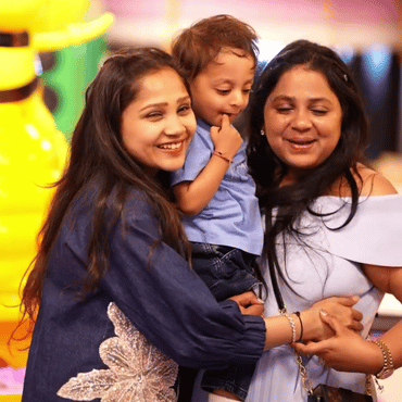 Family enjoying a fun day together at Wooray Hyderabad indoor play area.